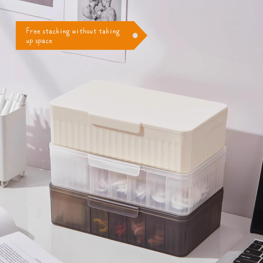 Atathro Extra-Wide Travel Cable Organizer Box with Lid