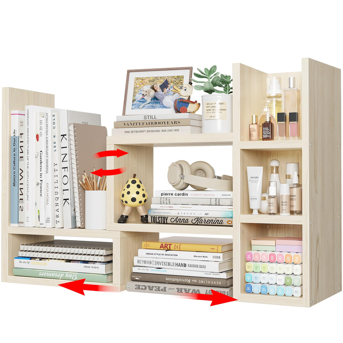 NUTIKAS Desktop Organizer Shelf for Office Desk Storage