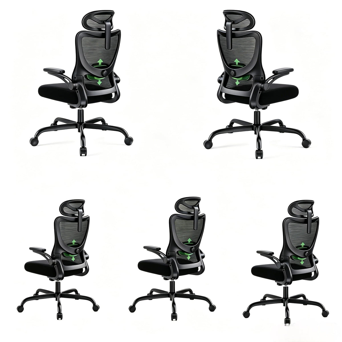 Marsail Ergonomic Office Chair with Adjustable 3D Armrests