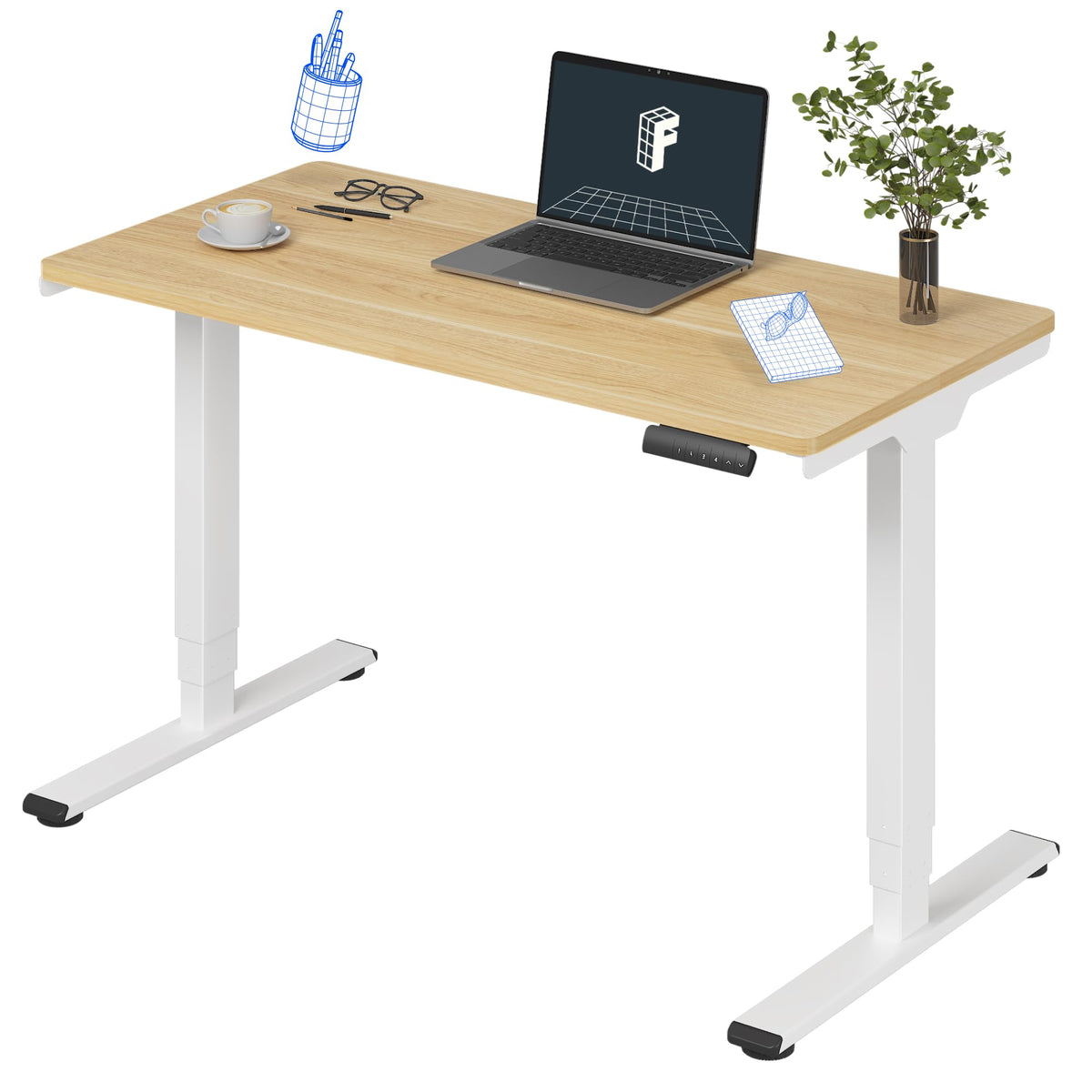 FLEXISPOT E6 3-Stage Dual-Motor Standing Desk, 220 lb Capacity