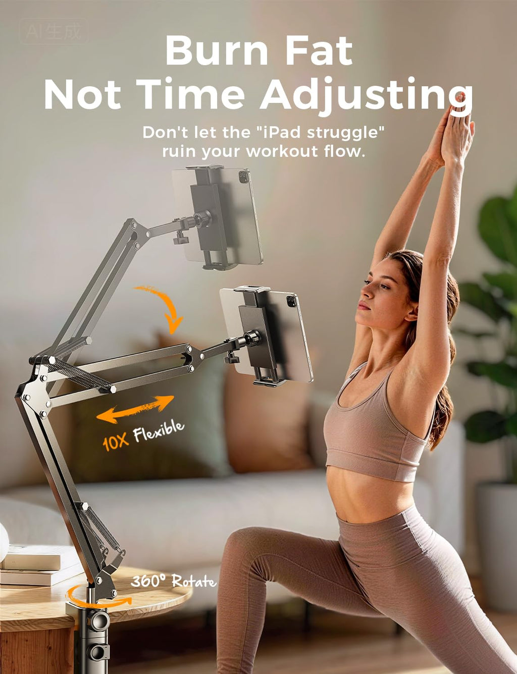LISEN Aluminum Tablet Desk Mount Arm for 4.7–15.6-Inch Devices