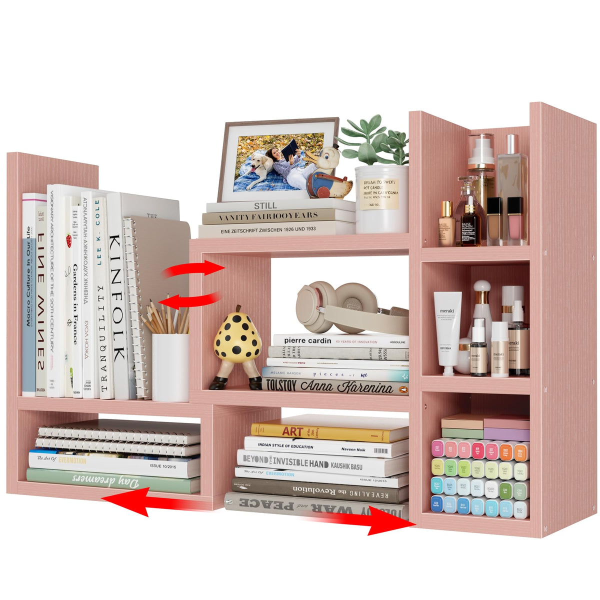 NUTIKAS Desktop Organizer Shelf for Office Desk Storage