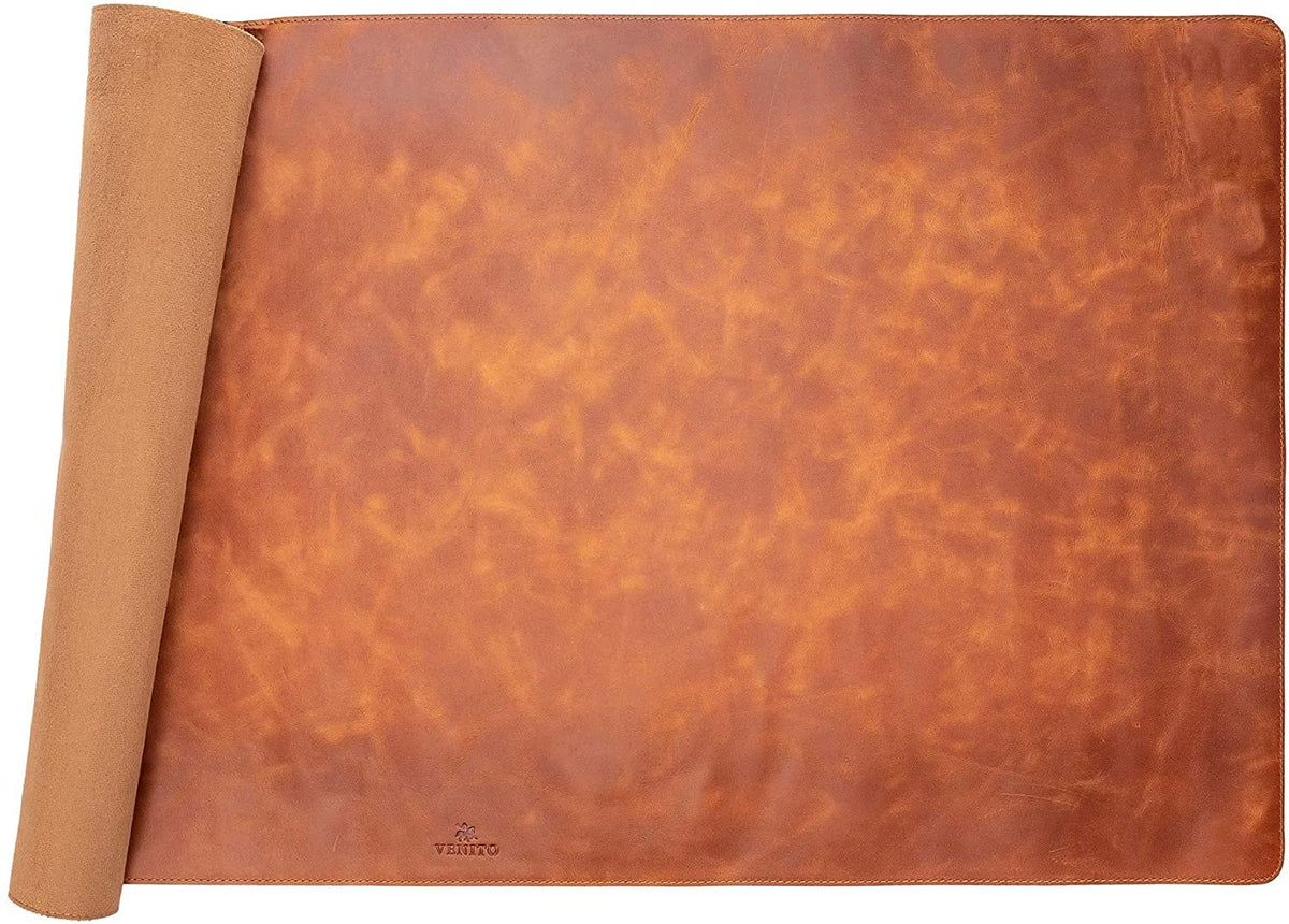 Venito Premium Leather Desk Mat, 36 x 19 Inches