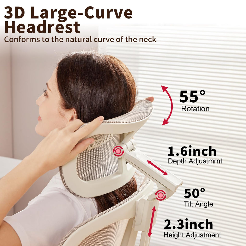MUSSO E80 Muse Petite Ergonomic Office Chair with Footrest