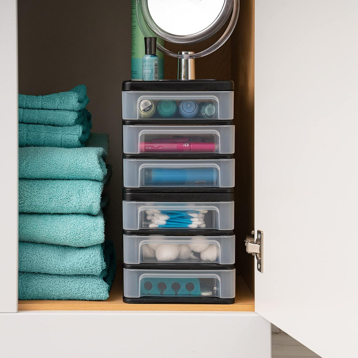 IRIS USA Stackable Plastic Desktop Storage Organizer