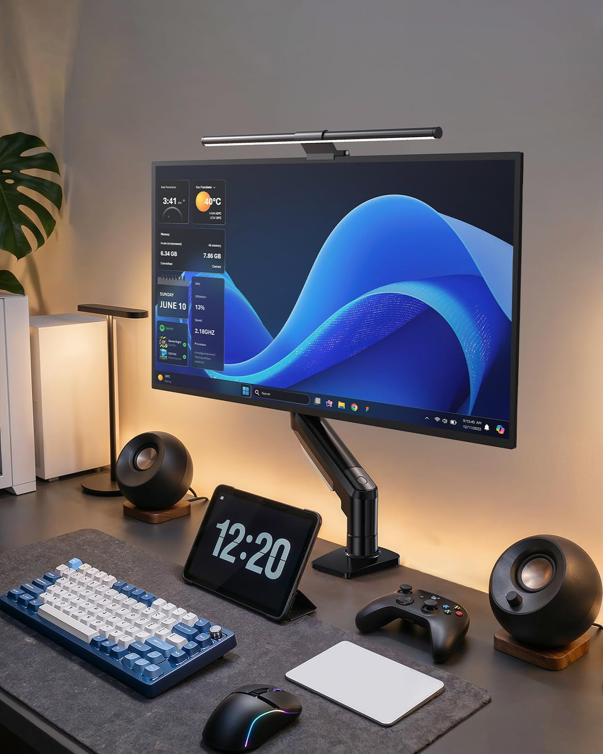 HUANUO Adjustable Monitor Arm Mount for 13–32-Inch Screens