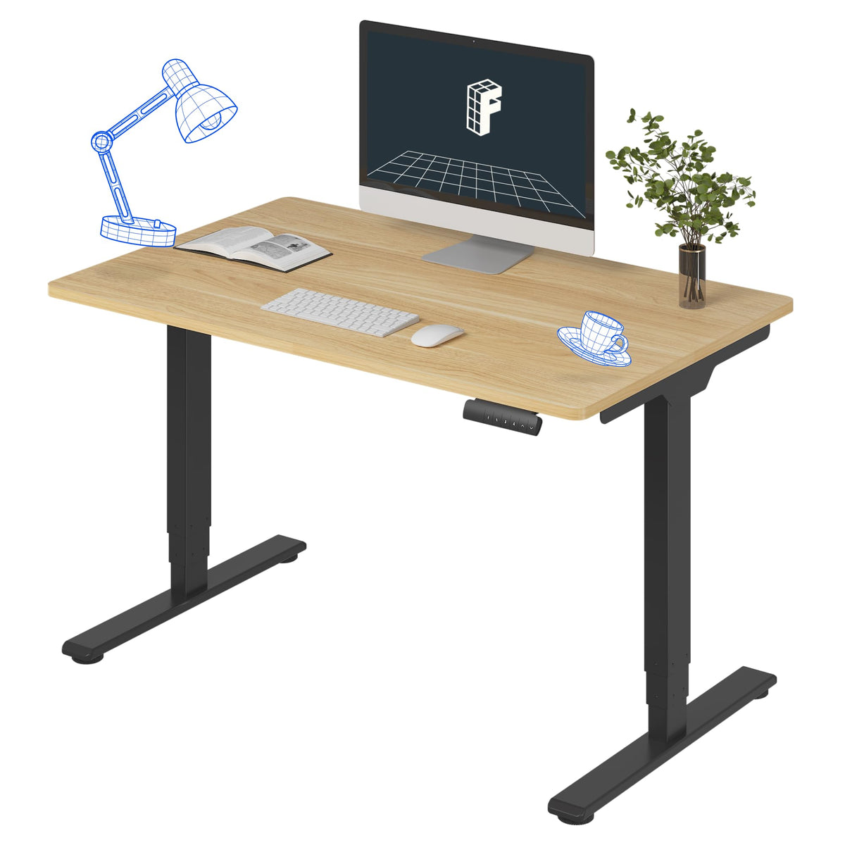 FLEXISPOT E6 3-Stage Dual-Motor Standing Desk, 220 lb Capacity