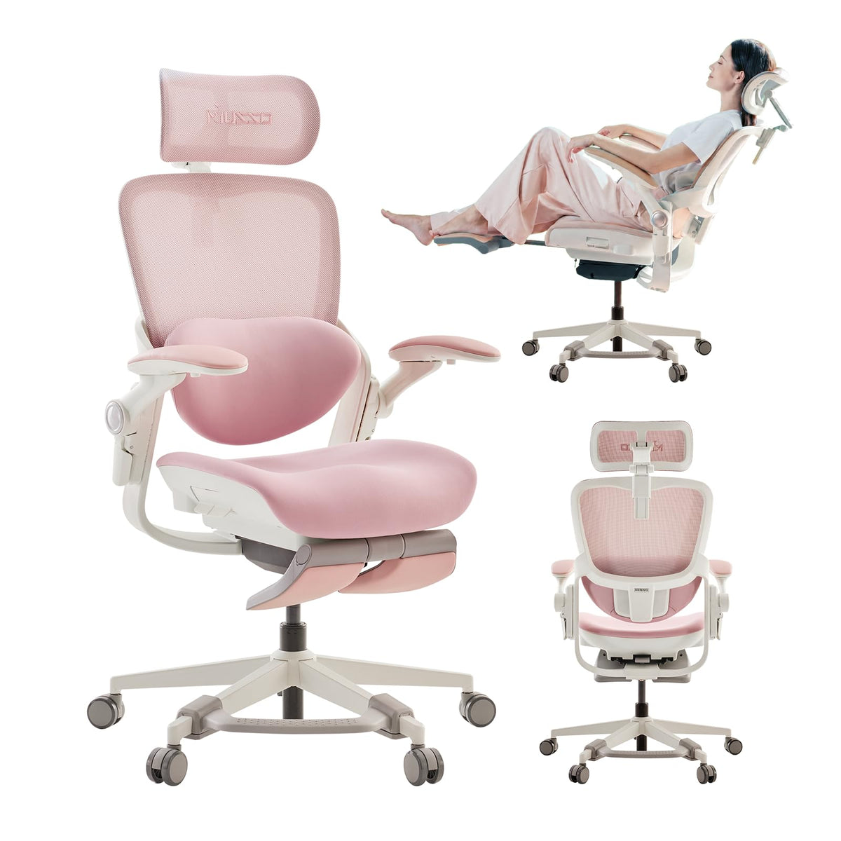 MUSSO E80 Muse Petite Ergonomic Office Chair with Footrest