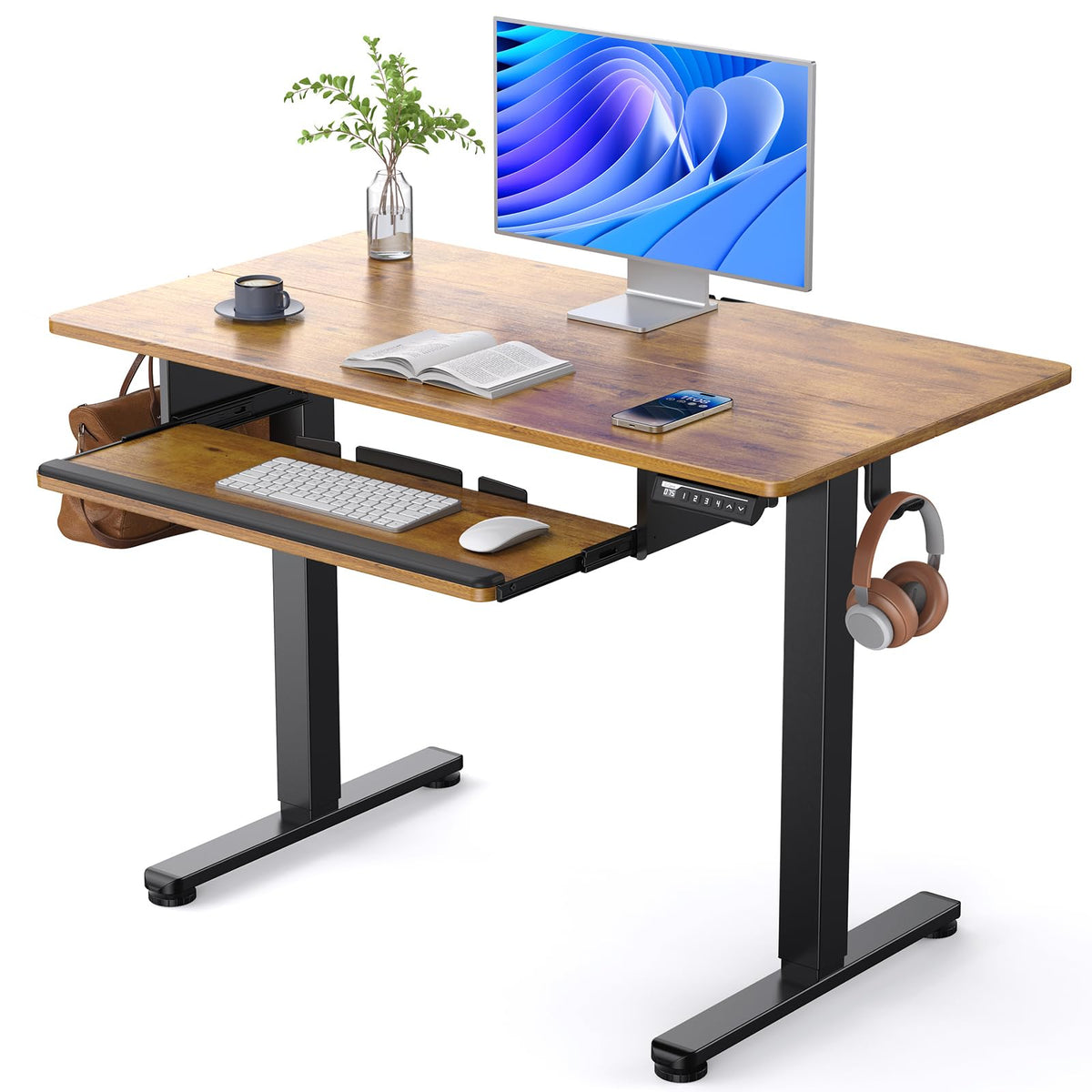 ErGear Electric Height-Adjustable Desk with Keyboard Tray