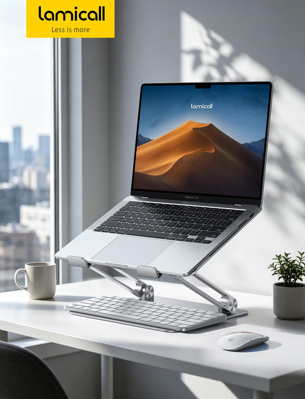 Lamicall Adjustable Laptop Desk Stand for 10–17.3-Inch Laptops