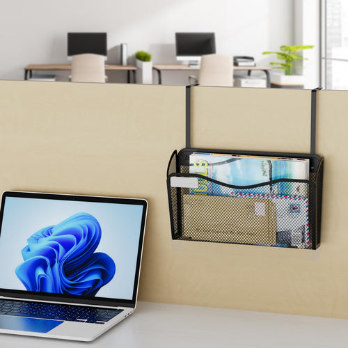 BOHDK Wall-Mounted Mesh File Organizer for Home Office