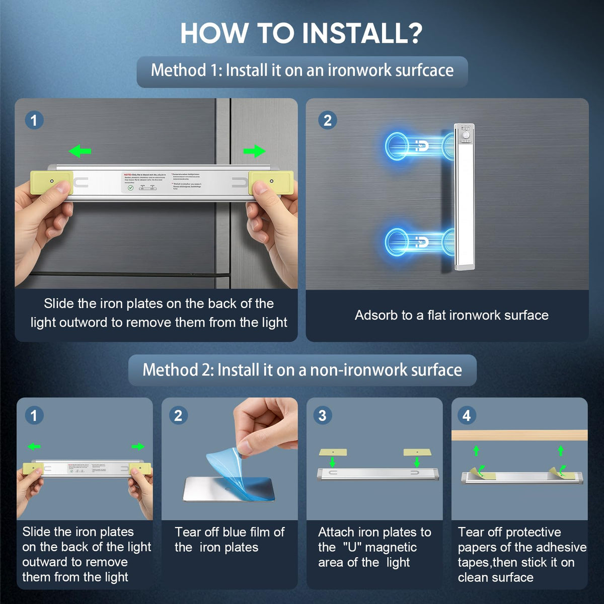 Rechargeable Magnetic Motion Sensor Under-Cabinet LED Lights