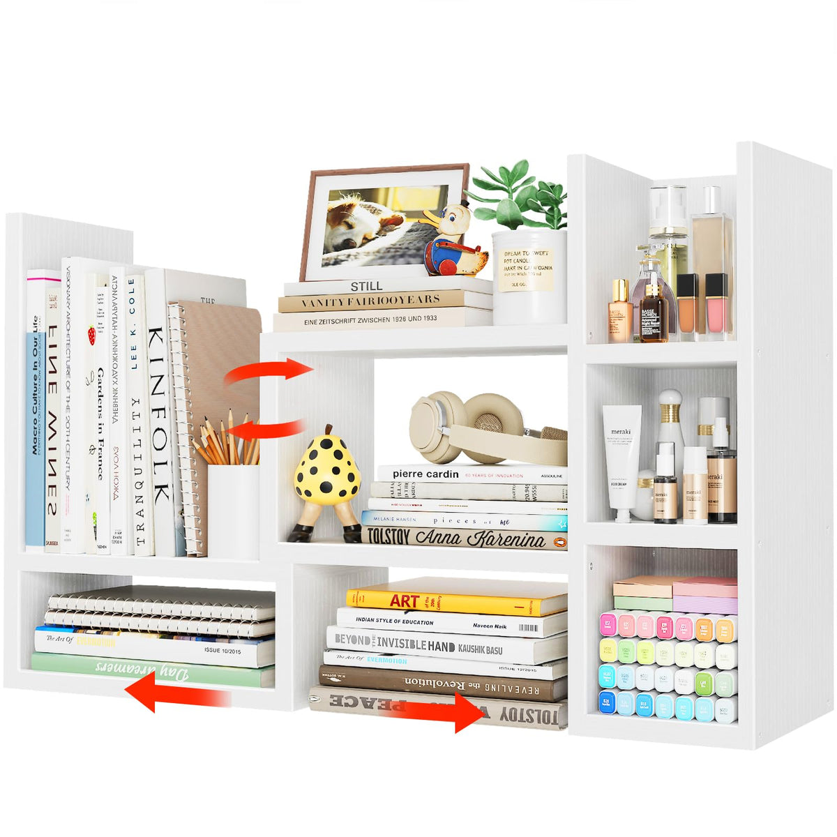 NUTIKAS Desktop Organizer Shelf for Office Desk Storage
