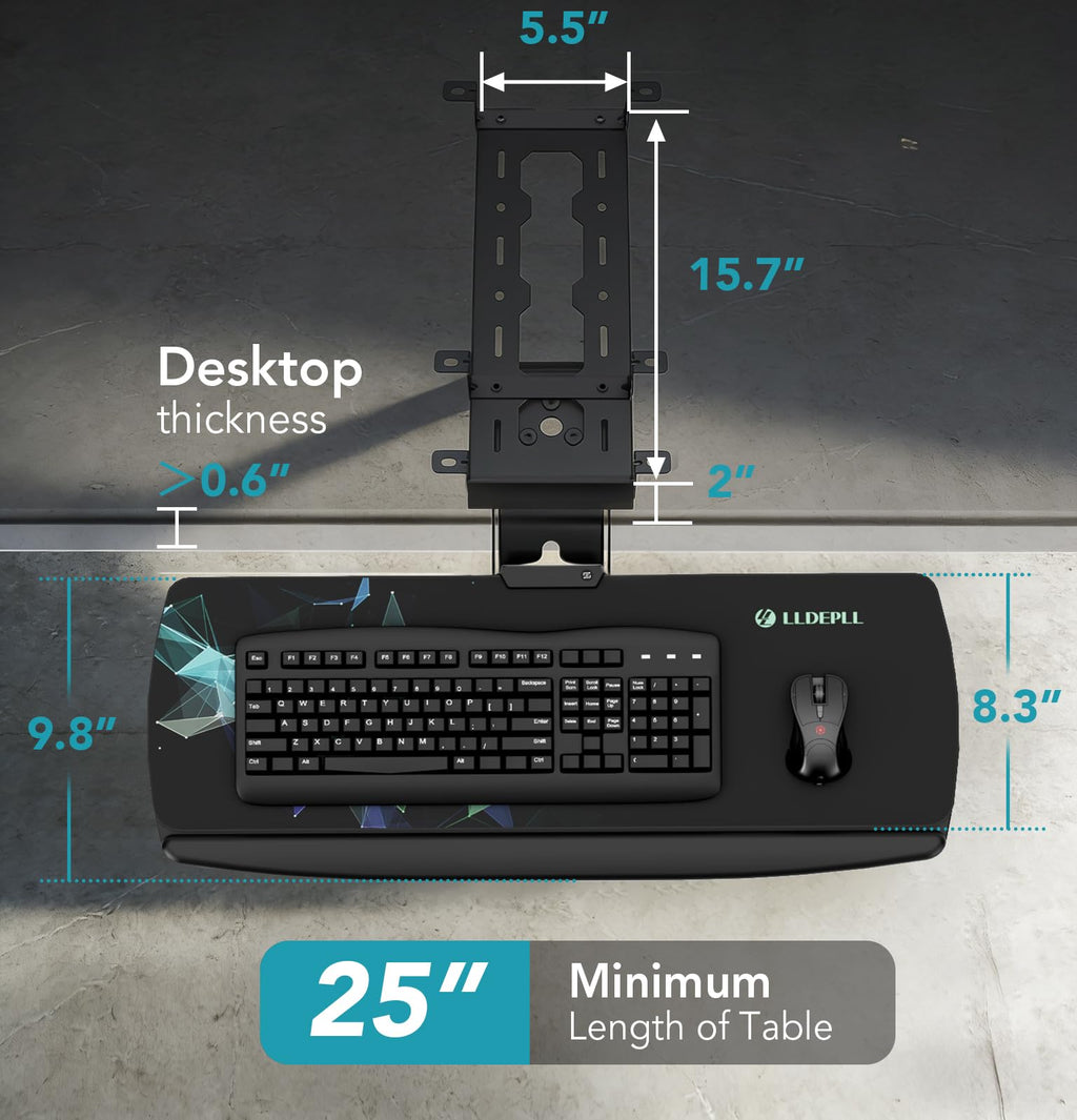 HW03B-002 Keyboard Tray for Office Desk Workstations