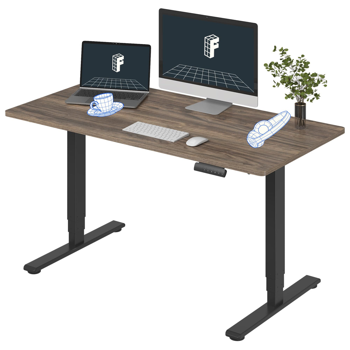 FLEXISPOT E6 3-Stage Dual-Motor Standing Desk, 220 lb Capacity