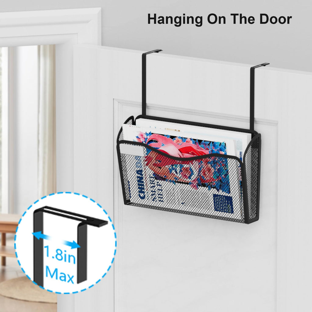 BOHDK Wall-Mounted Mesh File Organizer for Home Office