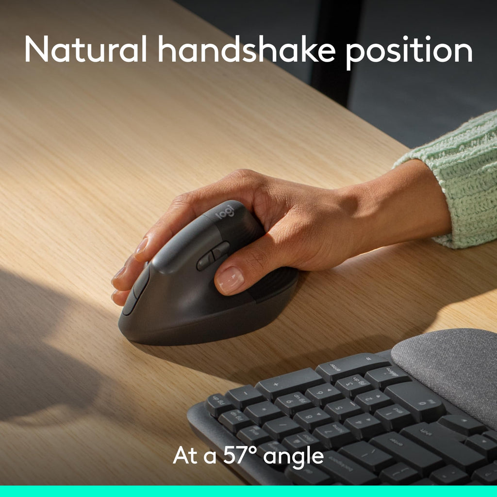 Logitech Lift Wireless Vertical Ergonomic Mouse