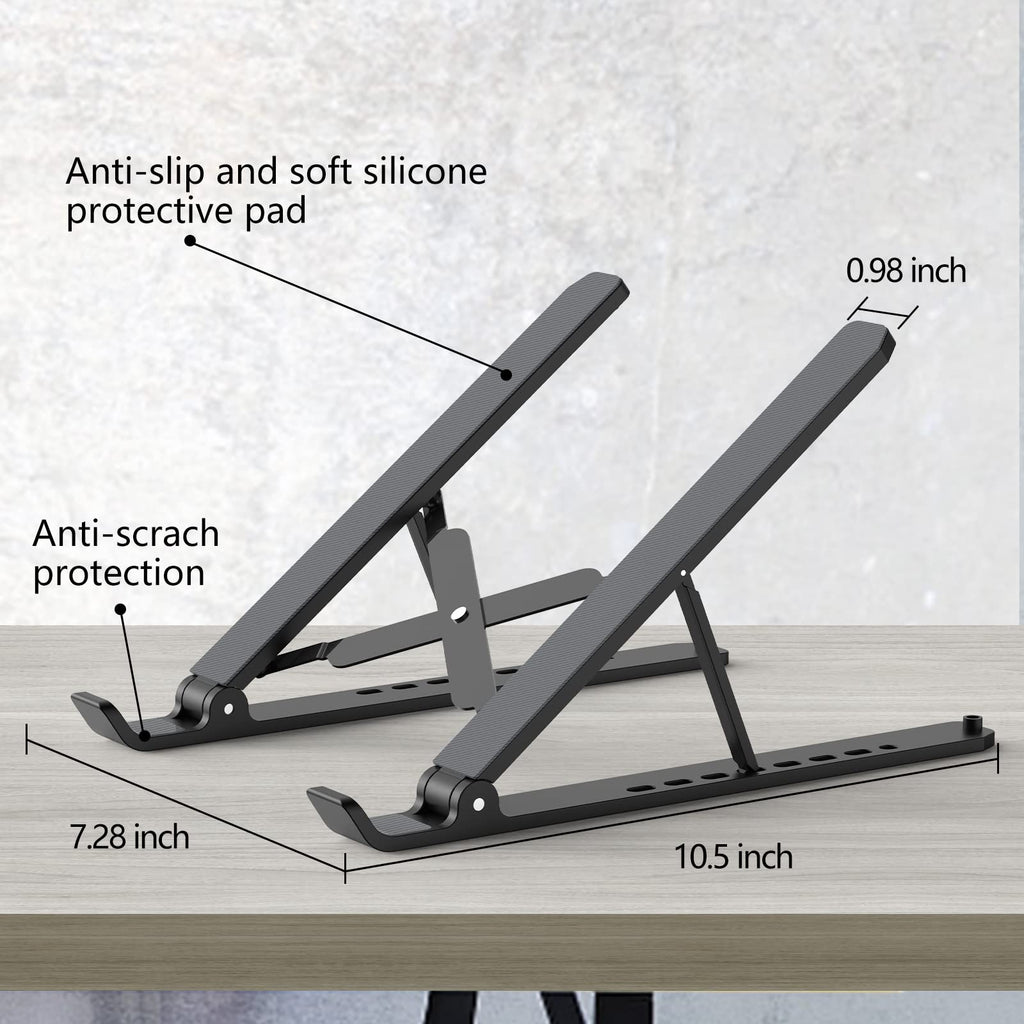 Tonmom Foldable Adjustable Laptop Stand for 10–15.6-Inch Laptops
