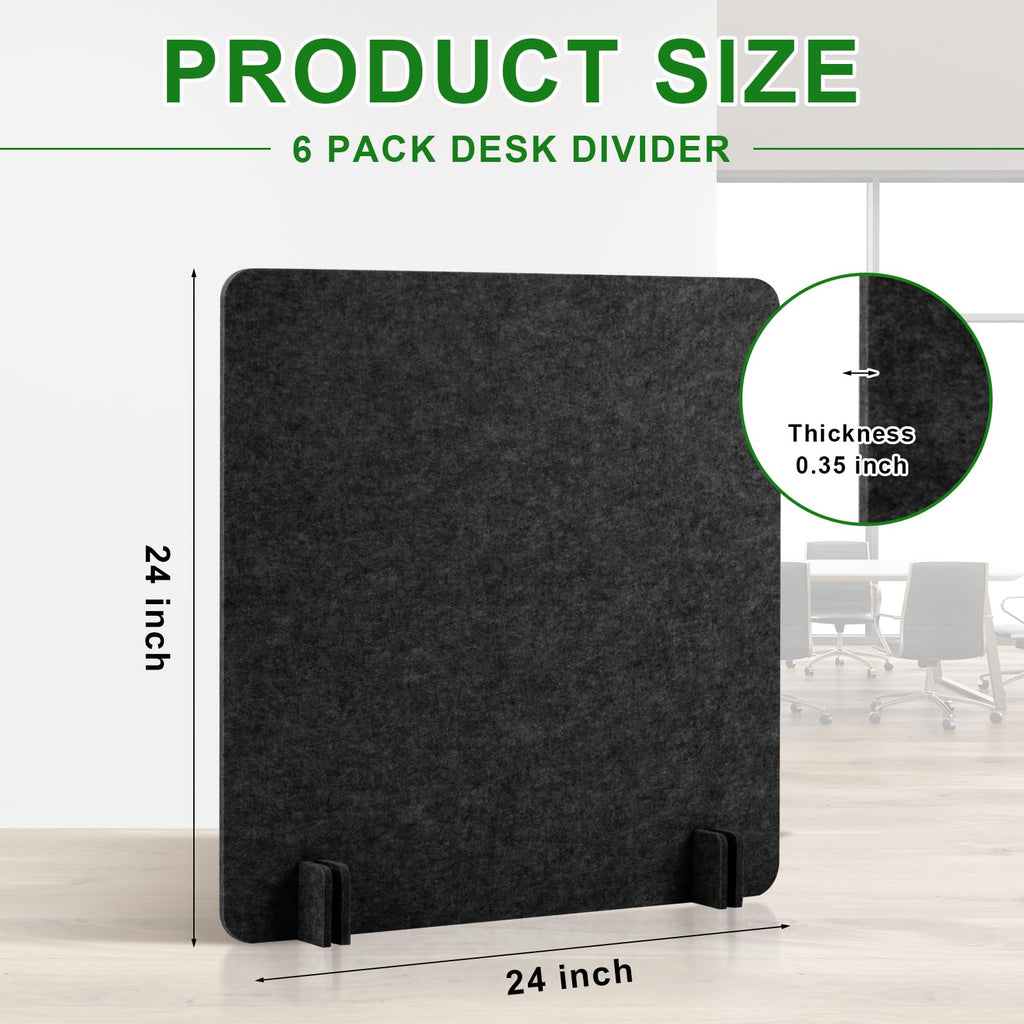 Kisston 12-Pack 24x24-Inch Felt Acoustic Privacy Panels