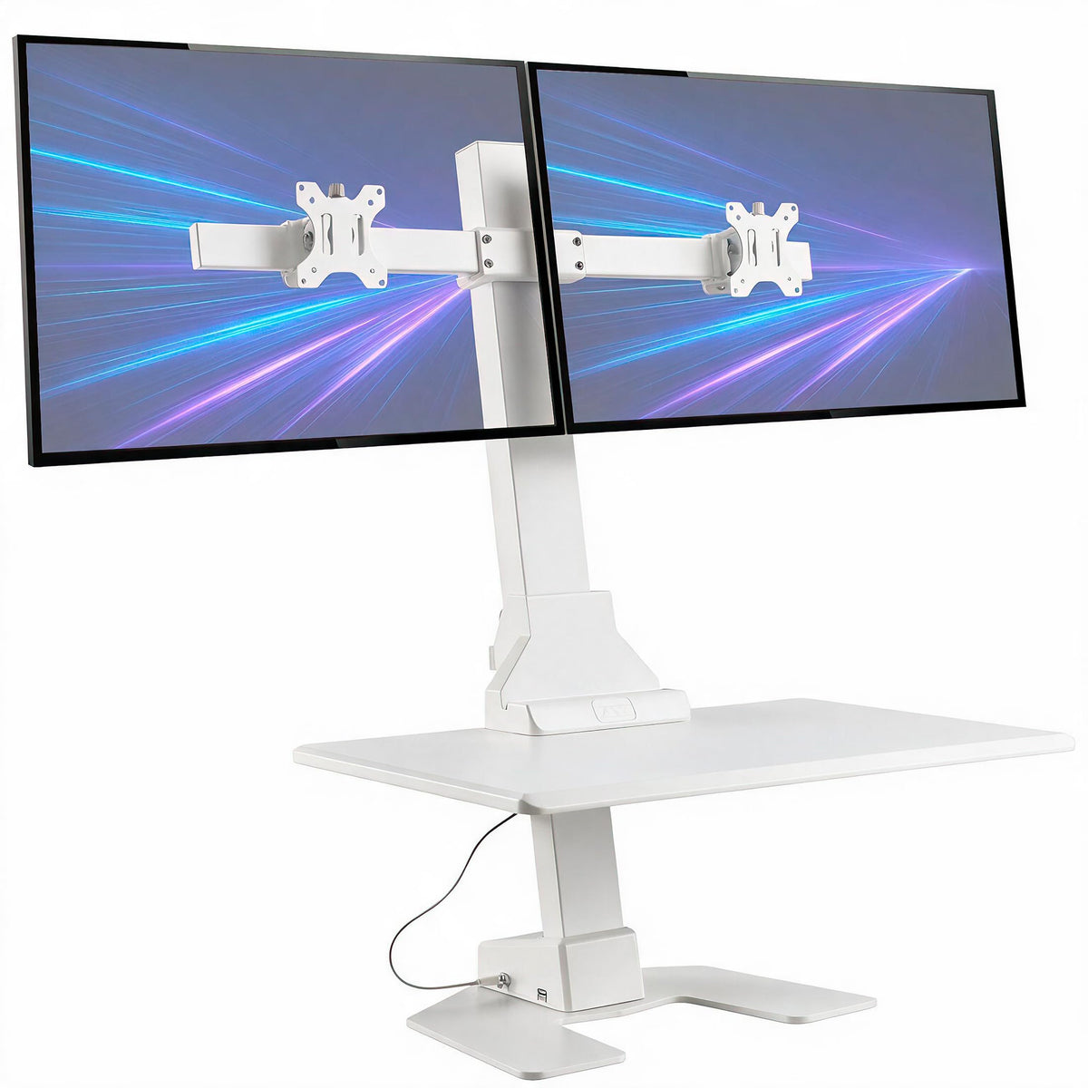 Mount-It! Electric Sit-Stand Desk Converter with Monitor Mount