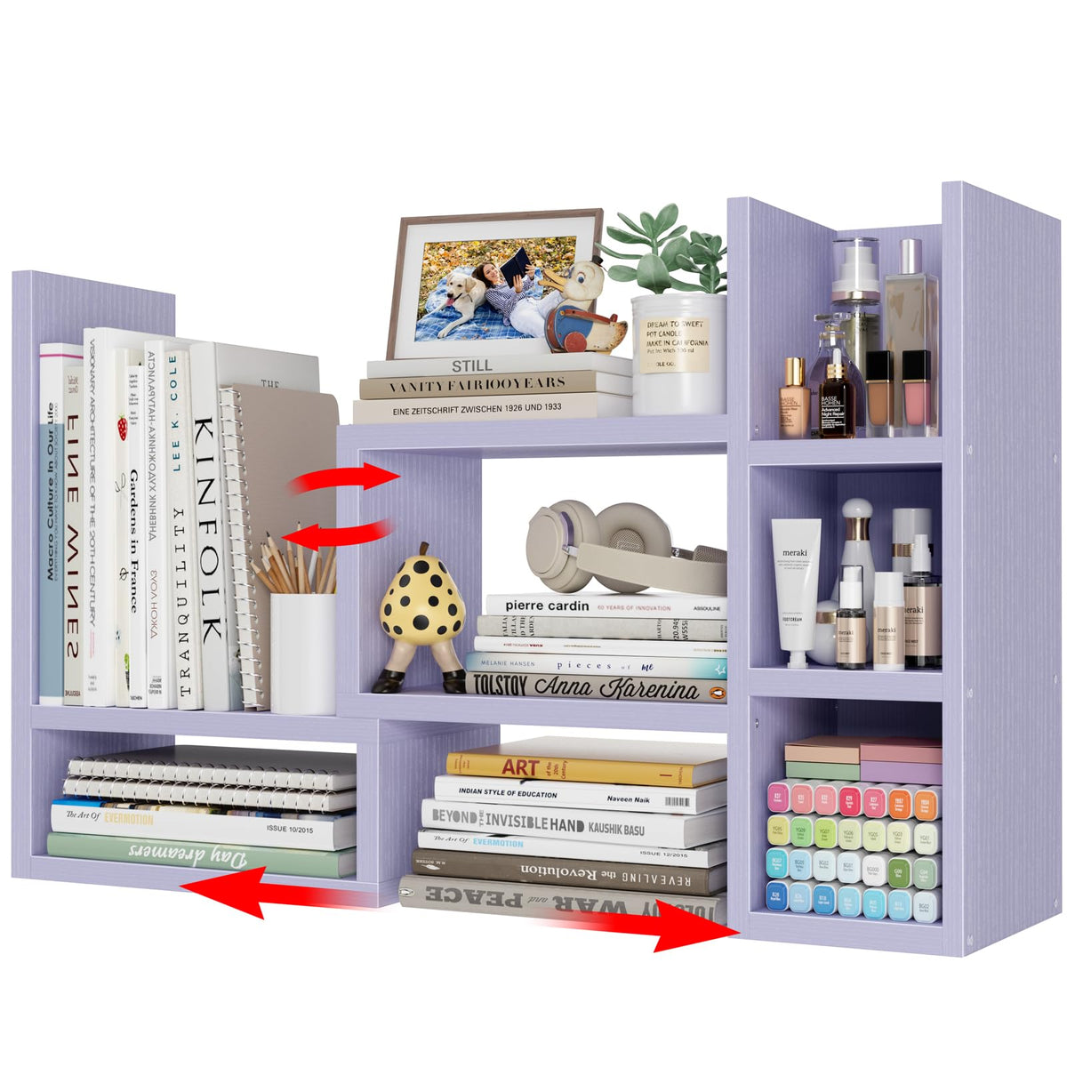 NUTIKAS Desktop Organizer Shelf for Office Desk Storage
