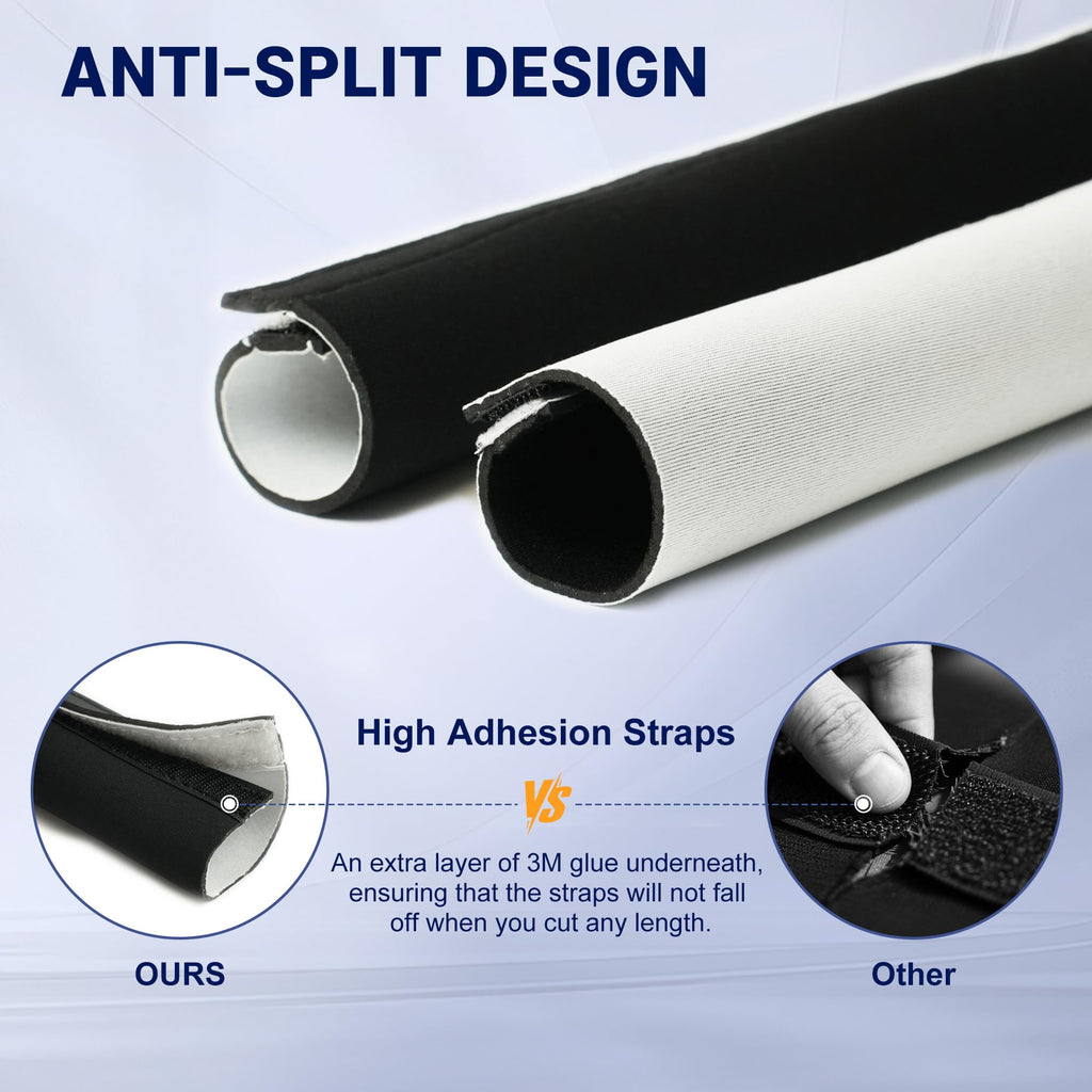 Cuttable Neoprene Cable Management Sleeve with Hook-and-Loop