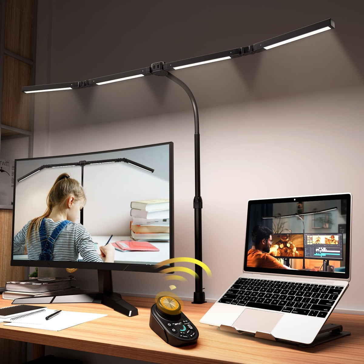 SANDROY VOLT Dimmable LED Desk Lamp with Remote Control