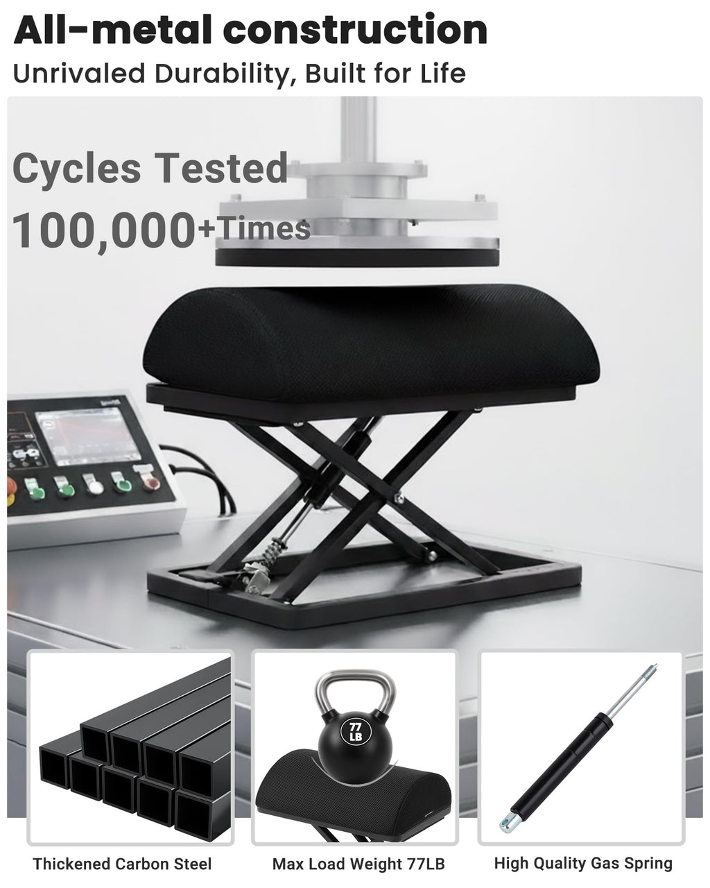 Wikabex Step-to-Adjust Footrest with Continuous Height Control