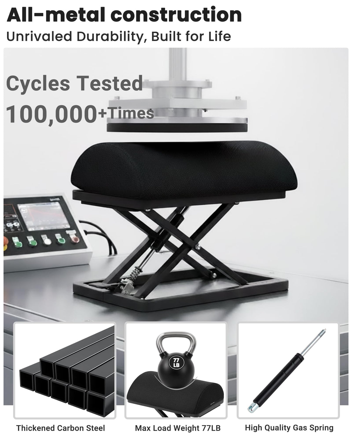 Wikabex Step-to-Adjust Footrest with Continuous Height Control