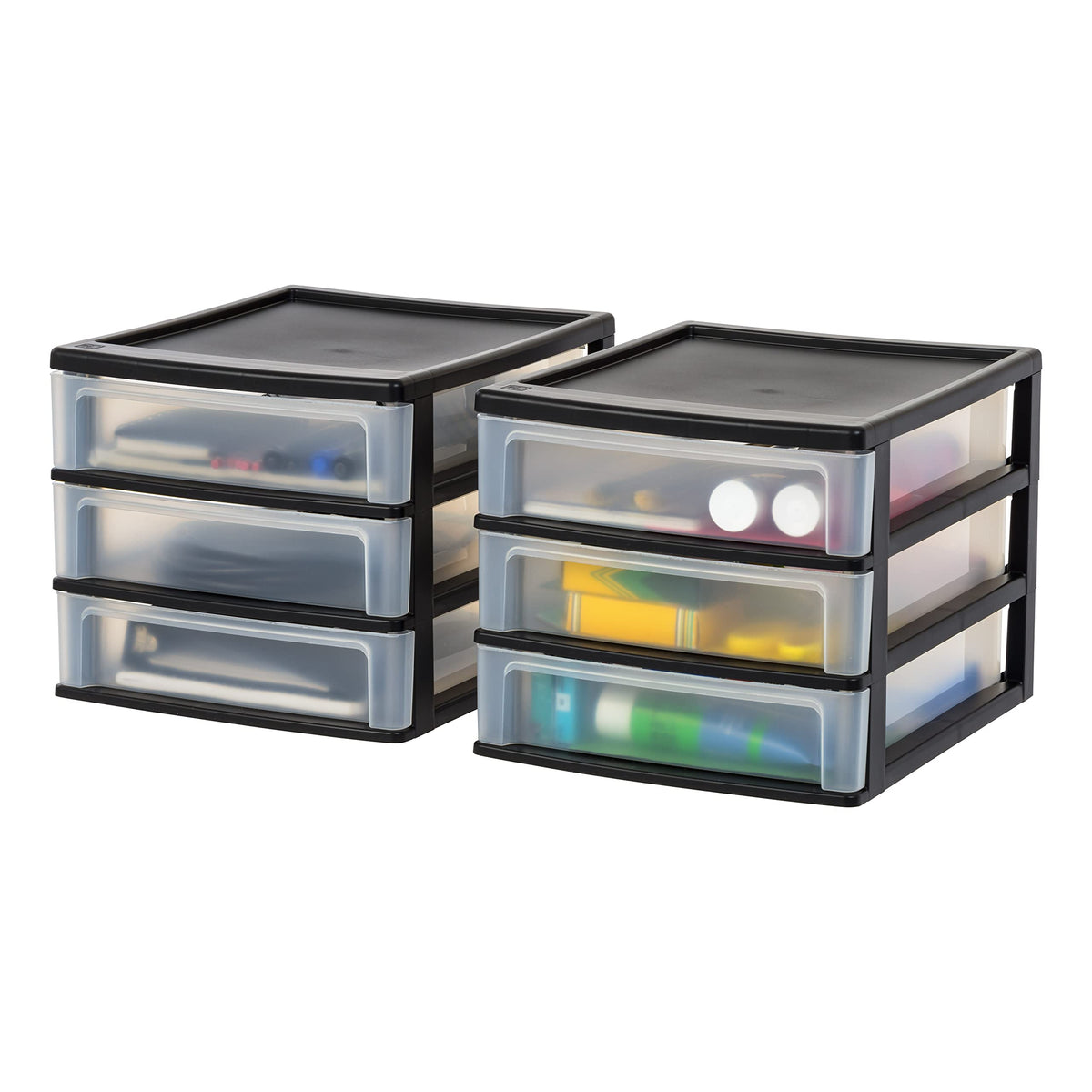 IRIS USA Stackable Plastic Desktop Storage Organizer