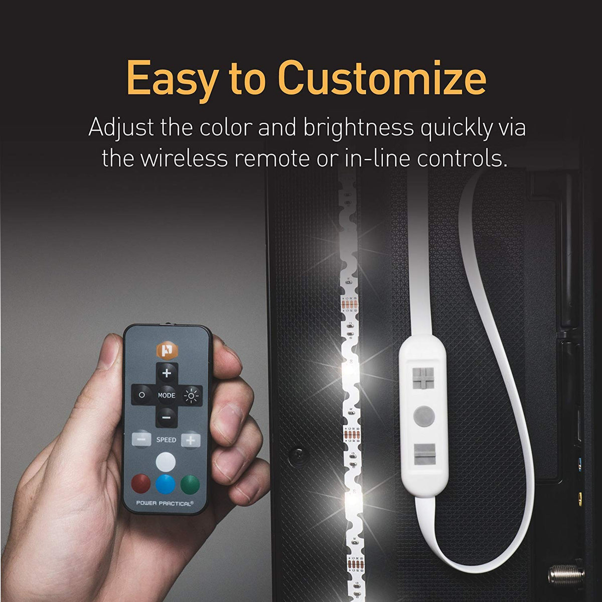Power Practical Luminoodle LED Bias Lighting for HDTV