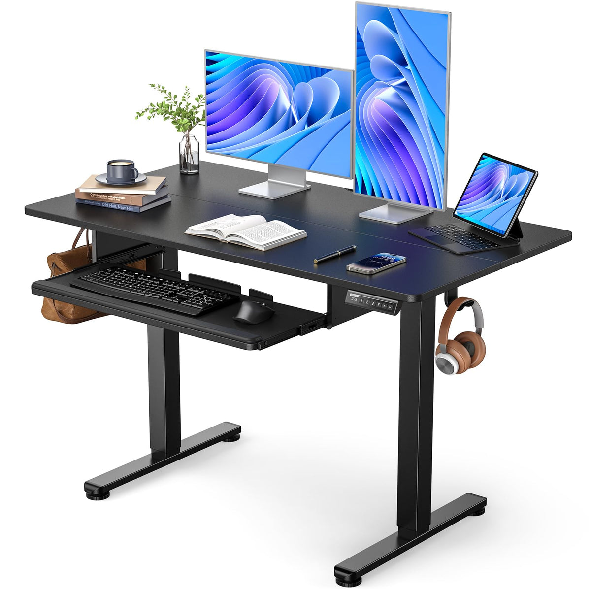 ErGear Electric Height-Adjustable Desk with Keyboard Tray