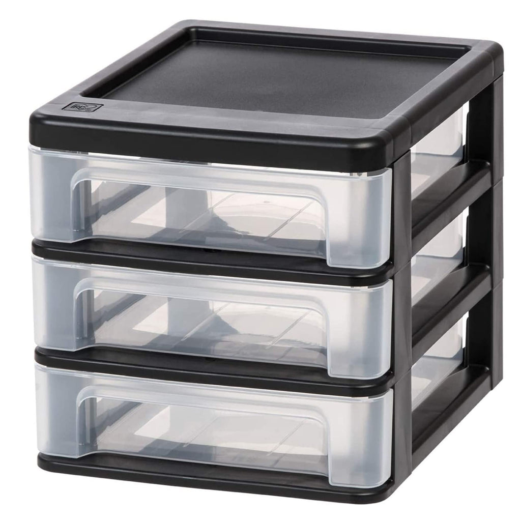 IRIS USA Stackable Plastic Desktop Storage Organizer