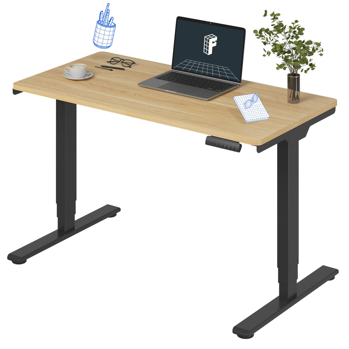 FLEXISPOT E6 3-Stage Dual-Motor Standing Desk, 220 lb Capacity