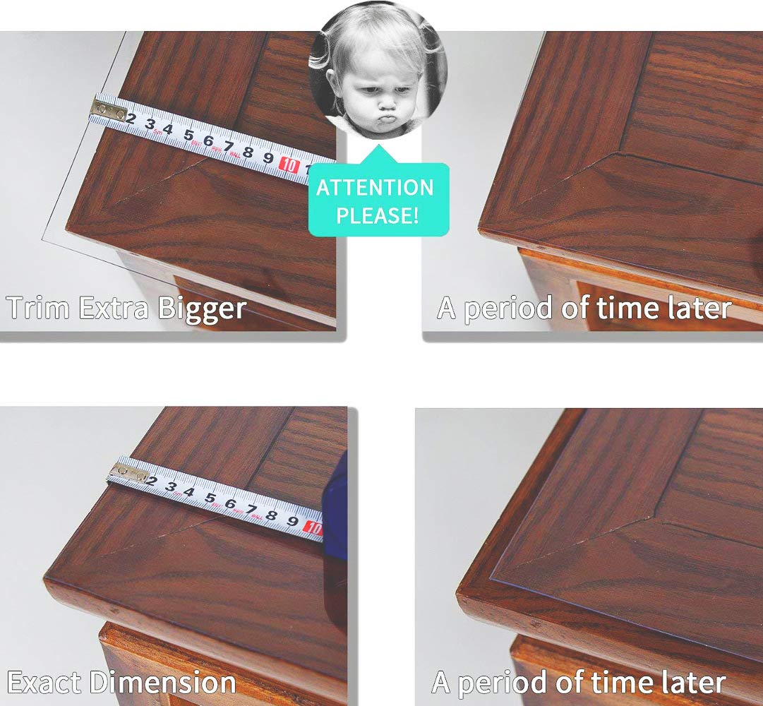 NECAUX Multi-Size Waterproof PVC Desk Protector Mat