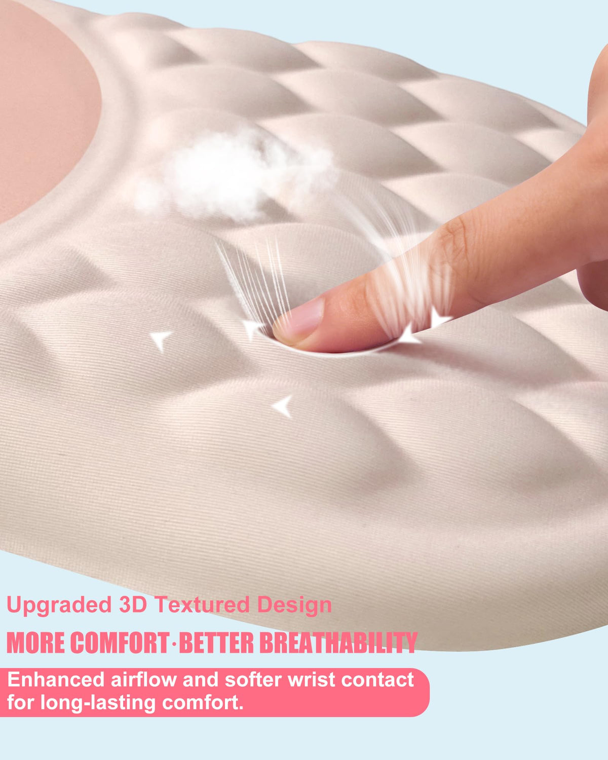 PVIPCZ Ergonomic Mouse Pad with Sloped Memory Foam Wrist Rest