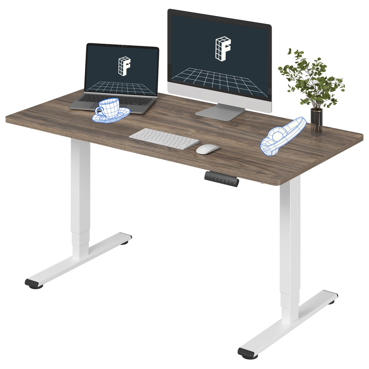 FLEXISPOT E6 3-Stage Dual-Motor Standing Desk, 220 lb Capacity