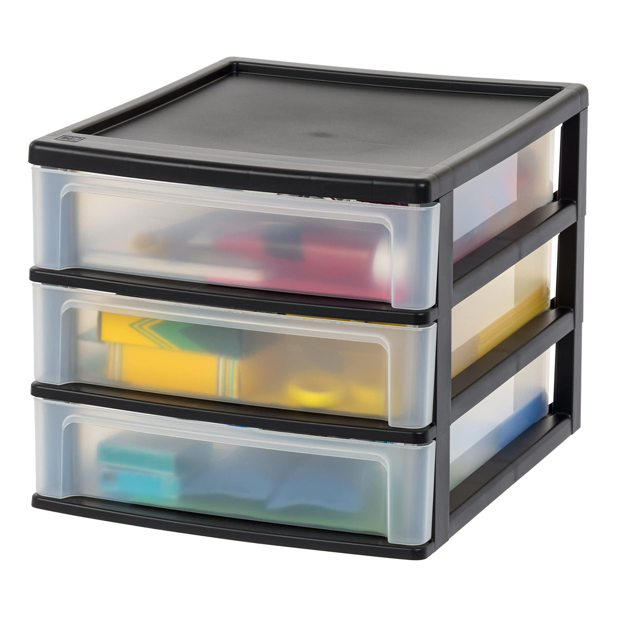 IRIS USA Stackable Plastic Desktop Storage Organizer