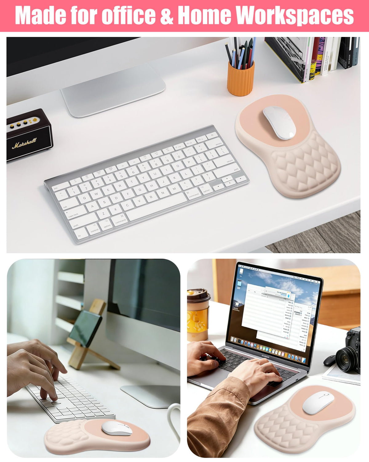 PVIPCZ Ergonomic Mouse Pad with Sloped Memory Foam Wrist Rest