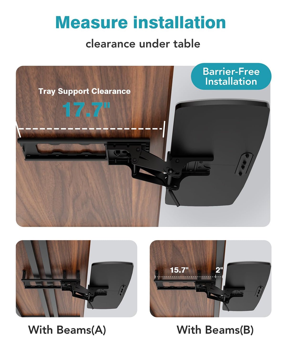 HW03B-002 Keyboard Tray for Office Desk Workstations