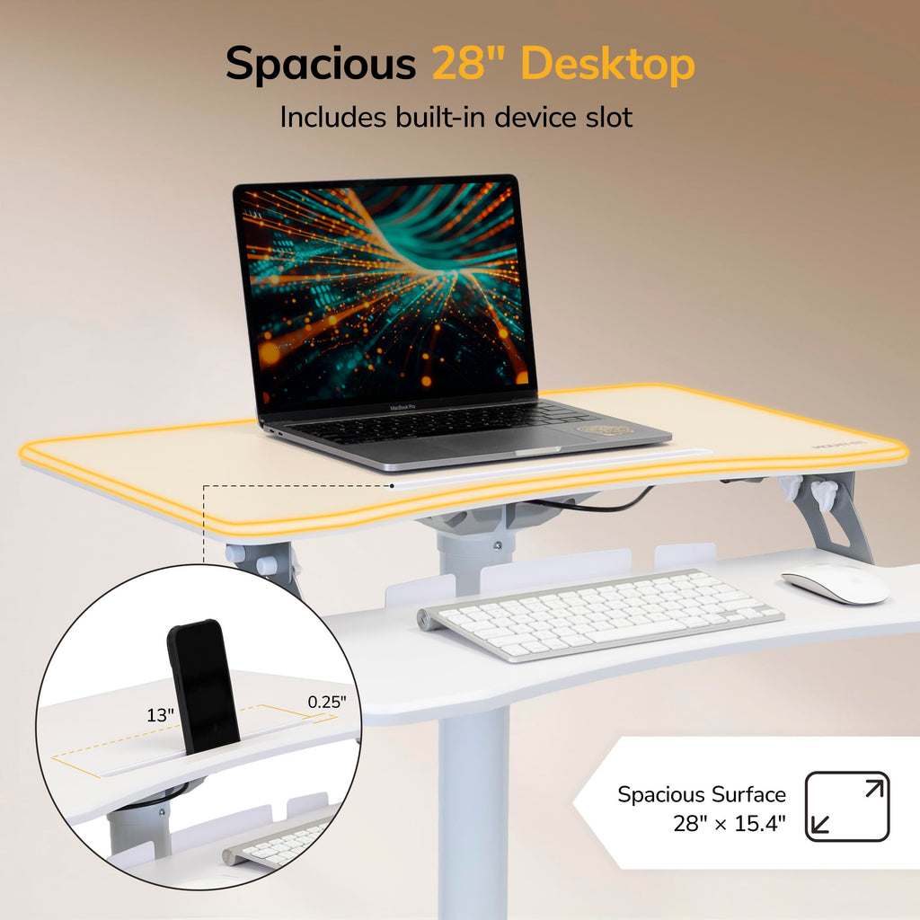 Mount-It! 28-Inch Height-Adjustable Rolling Computer Cart