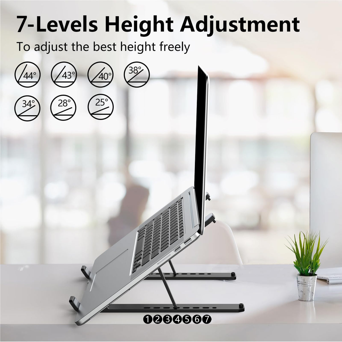 Tonmom Foldable Adjustable Laptop Stand for 10–15.6-Inch Laptops