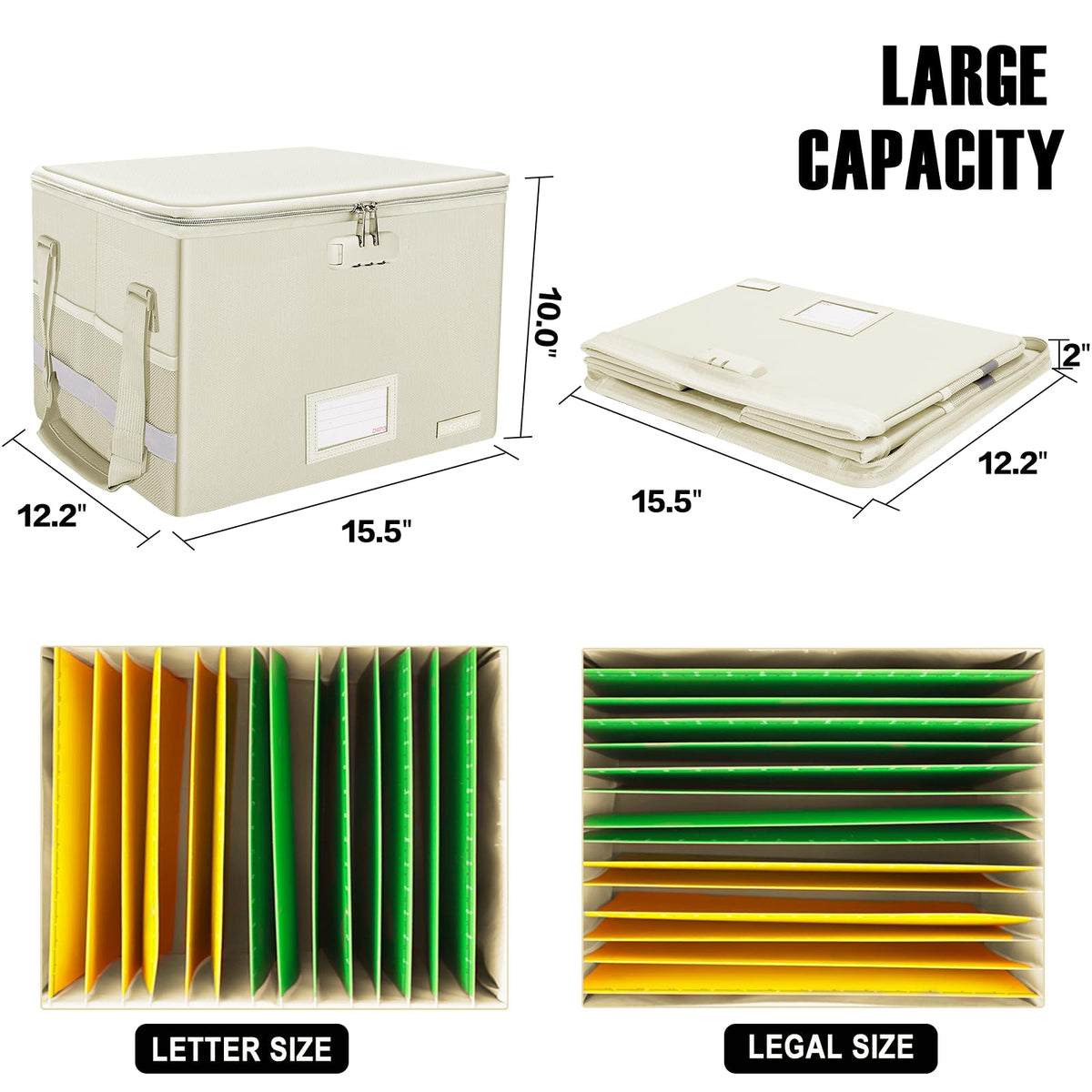 ENGPOW Fireproof File Storage Box with Lock for Office