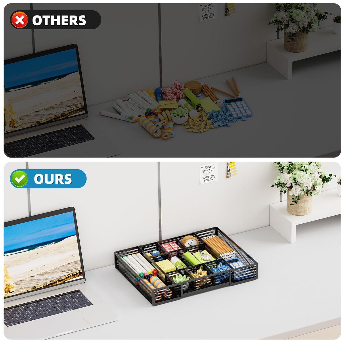 Marbrasse Expandable Desk Drawer Organizer with 10 Compartments