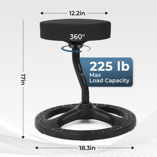 beyond SMART ADHD Chair for Child Adults, Stool Fitness Seat, for Stability, Balance, Yoga, Office, School, Wellness, Active Sitting with Non-Slip Base and Washable Seat Cover