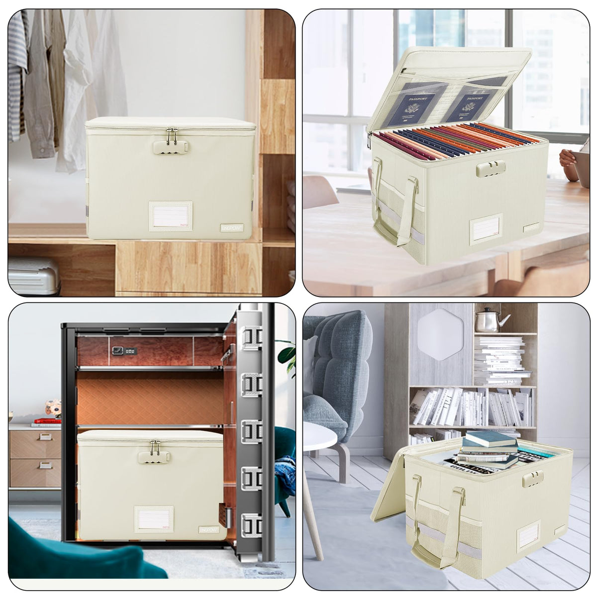 ENGPOW Fireproof File Storage Box with Lock for Office