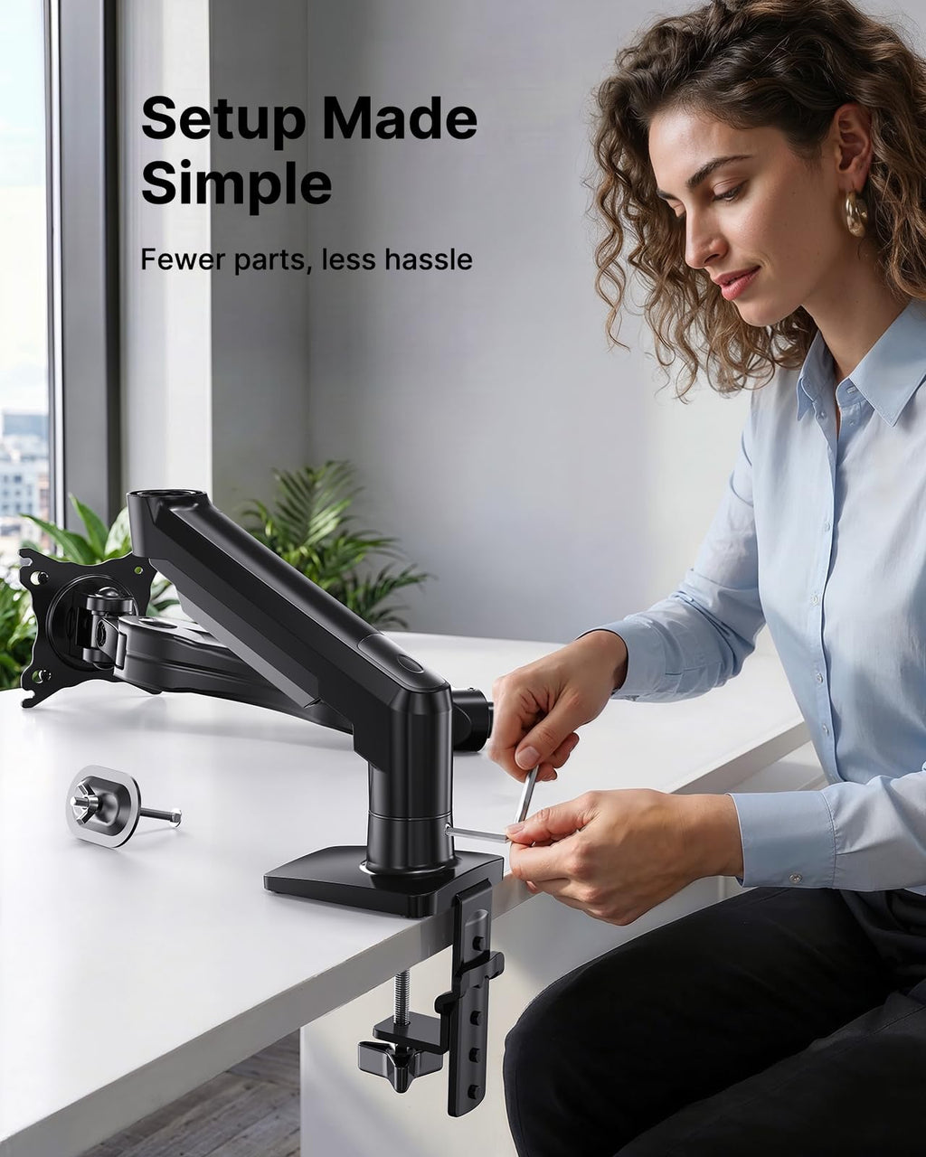HUANUO Adjustable Monitor Arm Mount for 13–32-Inch Screens