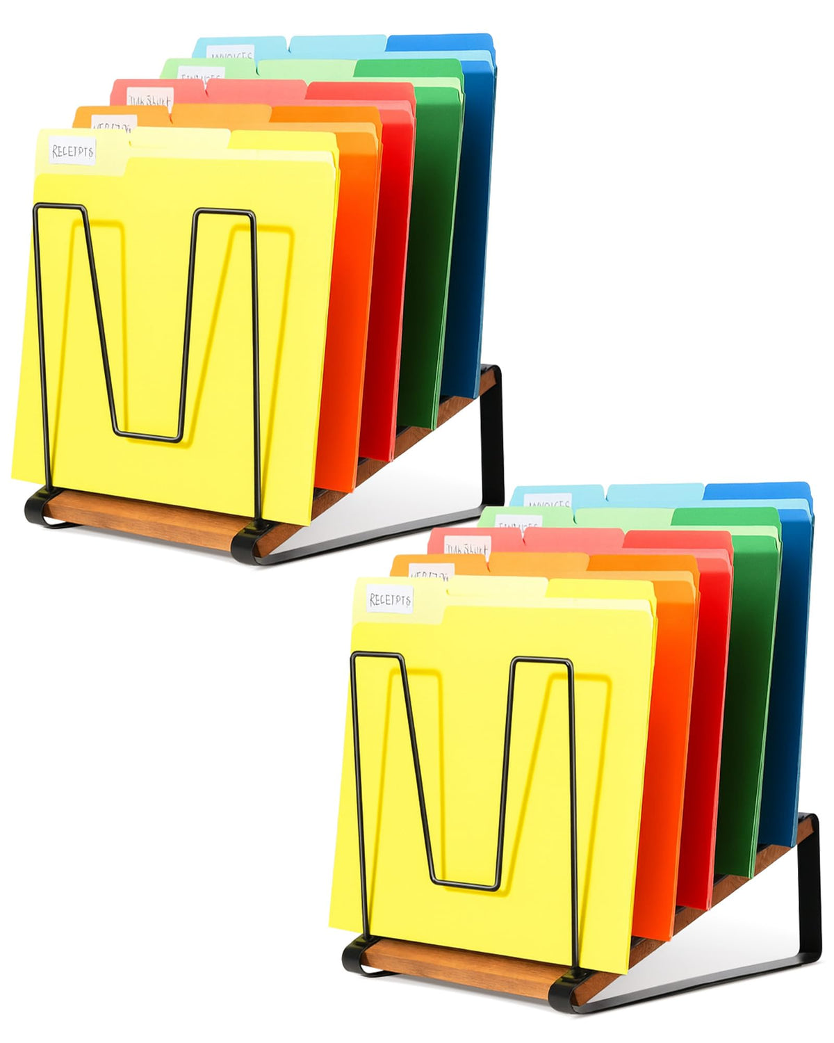 HULISEN Inclined Desktop File Organizer for Office Use