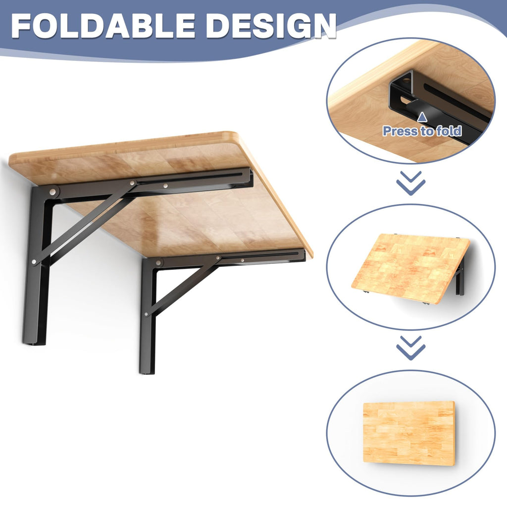 WALMANN Heavy-Duty Wall-Mounted Folding Workbench Table