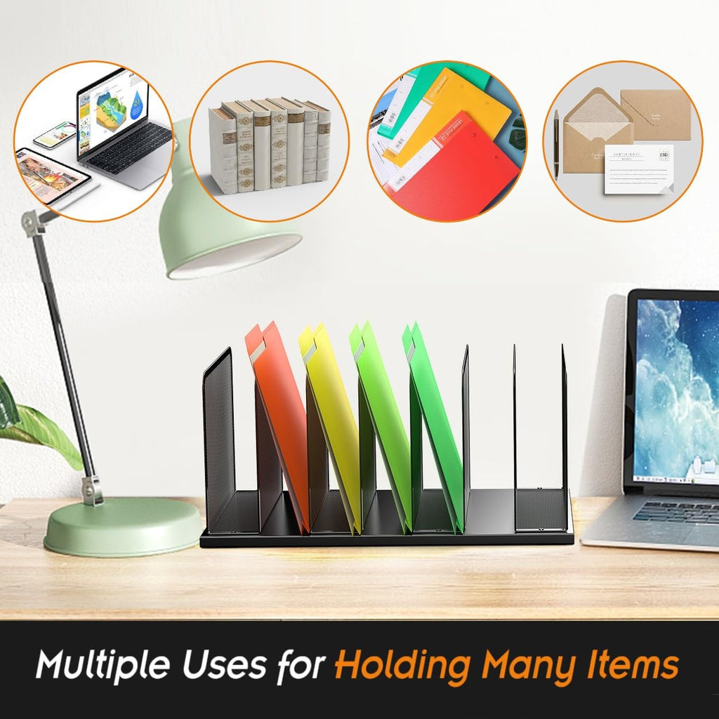 Kuntine.B Upright Mesh Desktop File Organizer for Office